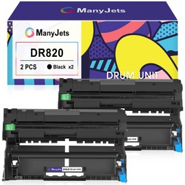 ManyJets DR820 Compatible Drum Unit Replacement for Brother DR 820 for MFC-L6750DW HL-L6400DW MFC-L5850DW MFC-L6700DW MFC-L6900DW MFC-L6800DW DCP-L5500DN DCP-L5600DN DCP-L5650DN Printer (Drum,2-Pack)