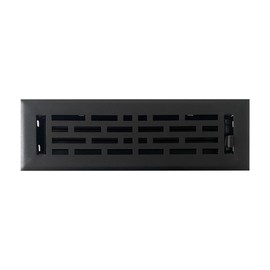 Empire Register Co, Decorative Air Vent Covers - 2x10 inch, Brick Design, Textured Black Finish, Heavy Duty Walkable Floor Register, Metal Damper Attached