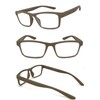 VeryHobby Men Women Retro Square Rubberized Frame Reading Glasses Spring