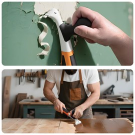 Premium Ergonomic Carbide Scraper - 2-1/2" Heavy-Duty Tool for Wood, Metal, Glass & Floors, Removal on Various Surfaces Dry Glaze, Stains, Putty, Scratches, Rust, Paint, Glue, Varnish, Resin - 65 mm