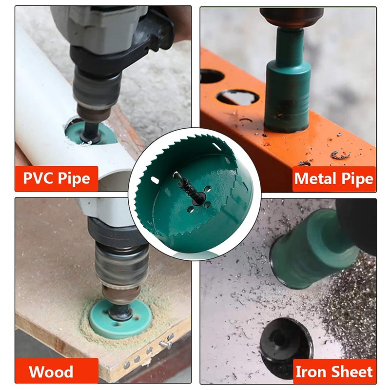 Hole Saw 130 mm, M42 HSS Hole Drill Set Bi-Metal