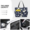 NLZI Beach Bag for Women Fish Print Beach Tote Bag