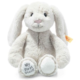 Steiff Soft Cuddly Friends My First Hoppie Rabbit 10", Premium Stuffed Animal, Cream