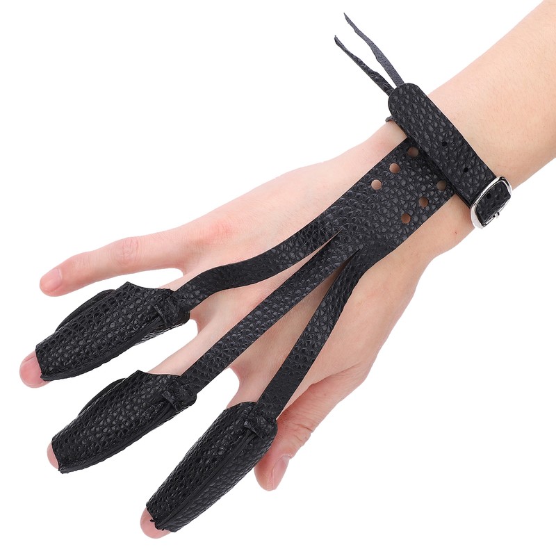 Archery Universal Three Finger Guard Gloves American Hunting Bow Traditional