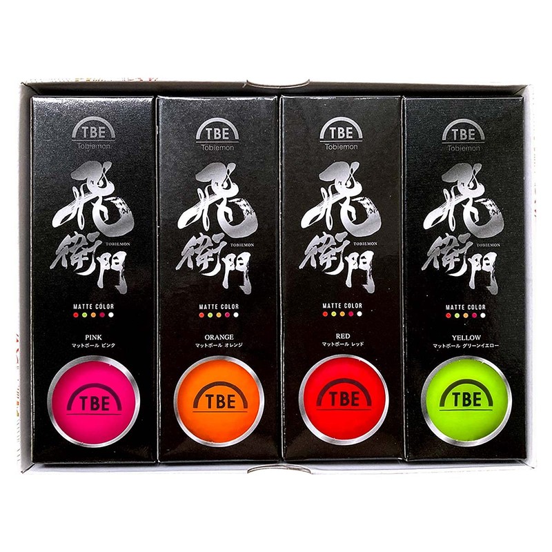 TOBIEMON Golf Balls, Fluorescent Matte Color, R&A Certified Ball, 4