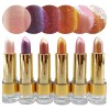 Labial Kit6 Lipstick Brillo Color Tornasol Maquillaje Rococo
