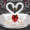 Glass Baron Swans 'Always and Forever' Figurine Accented with Genuine