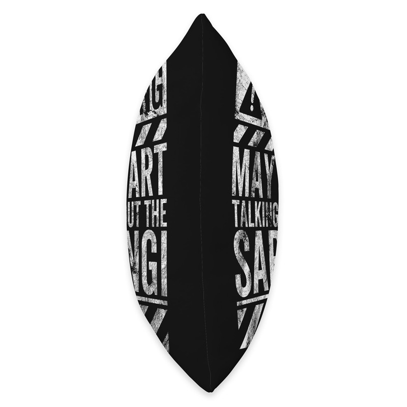 Funny Warning Sign May Start Talking About Sarangi Throw Pillow