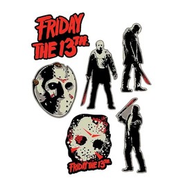 15 3/4" - 23" Friday The 13th Jason Voorhees Cardstock Wall Cutouts - 6 Pieces