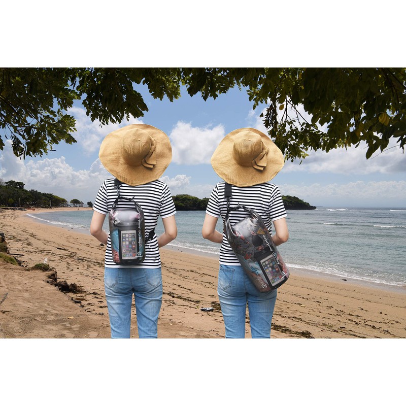 Waterproof Dry Bag - Transparent Lightweight Dry Sack with Strap,