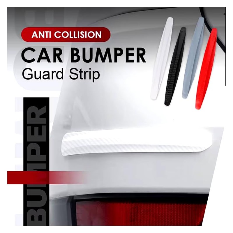 2-Pack AZhause Bumper Guard, Front Rear Anti-Collision PVC Strip for