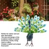 Metal Peacock Statue Realistic Easy DIY Assembly Beautiful Peacock Statue