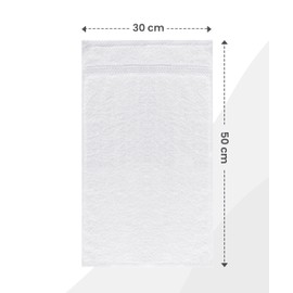 Utopia Towels - Pack of 10 Guest Towels 30 x 50 cm with Hanging Loop, Small Hand Towels 100% Cotton Soft and Absorbent Guest Towels Set (White)