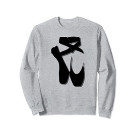 Ballet Ballerina Dance Pointe Ribbon Shoes Girl Sweatshirt
