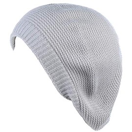 BYOS Chic French Style Lightweight Soft Slouchy Knit Beret Beanie Hat in Solid