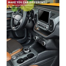 Savadicar Savadicar CKT02 Billet Aluminum Control Knob Trim Sets, Headlight/4WD/HVAC Climate Control Knob Bezels, Air Conditioner/Radio Switch Cover for 2021-2025 Ford Bronco Sport, Interior Accessories, Silver