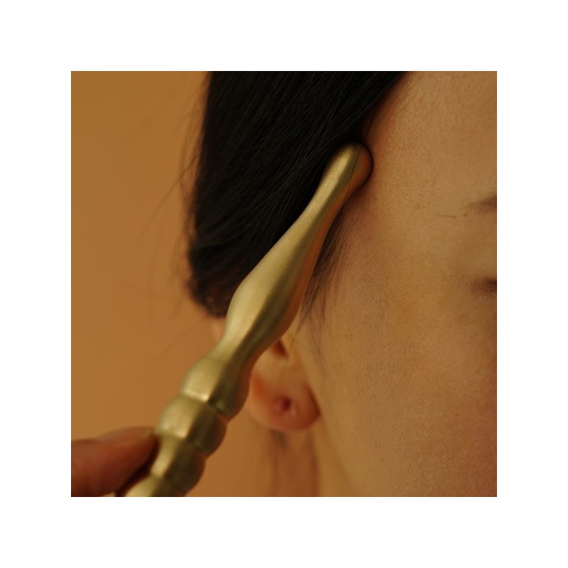 Notdam 방짜유기 풋스틱 괄사 마사지기+괄사 파우치 증정 Banjja Yugi Foot