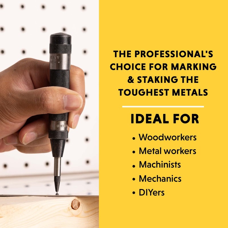 General Tools Heavy-Duty Automatic Center Punch #78 - Nail Punch