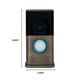 Traditional Video Doorbell Cover (Compatible with Ring 3, 3 Plus, 4, Battery Plus, and Battery Pro) (Antique Brass)