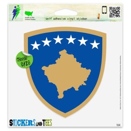 Kosovo Coat of Arms Vinyl Car Bumper Window Sticker 3" x 2"