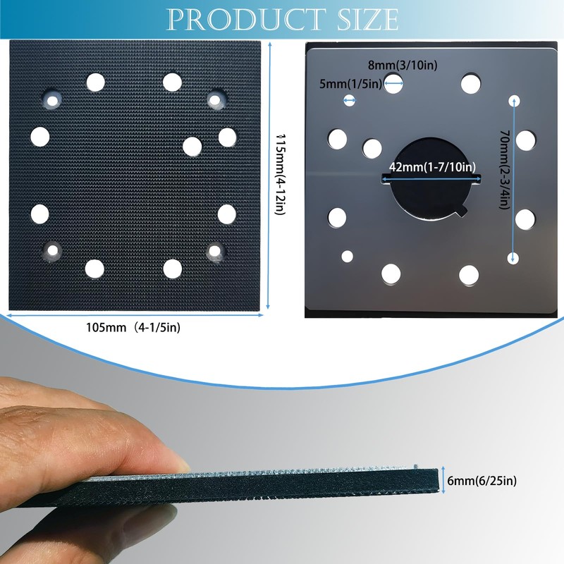 2 Pack Upgrade Hook and Loop Replacement Sander Pad for