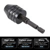 HOHXEN 0.6-8mm Keyless Drill Chuck Conversion Tool Adapter, Mini 3-Jaw