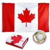 Fidqiog 3x5 Ft Canadian Flags, Screen Printed Maple Leaf Large