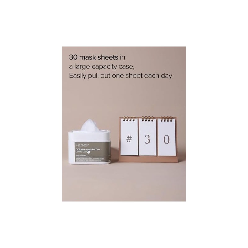 Mary&May CICA Houttuynia Tea Tree Calming Mask - Daily Pull