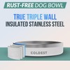 Coldest Dog Bowl - Anti Rust Metal, Non Slip, 3