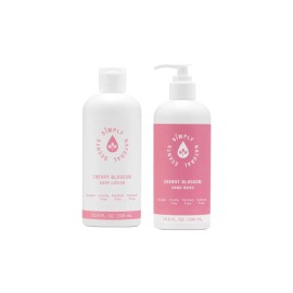 Simply Natural Scents 10 oz. CHERRY BLOSSOM HAND WASH & BODY LOTION Set