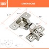 TOUCH Cabinet Hinges (1 Pair, 2 PCS) Face Frame Compact