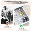 DOITOOL 2pcs Clear Cable Organizer Box Lid Multi-Compartment Cord Storage
