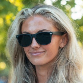 ShadyVEU® ShadyVEU Super Dark Blackout Migraine Black Soft Frame 80's Retro Sunglasses