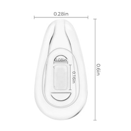 HILEEN 6 Pairs Push-in Nose Pads for Oakley Whisker/WireTap/Half Wire 2.0/Crosshair 2.0/Square Wire 3.0; Clear Silicone Nose Pieces Guards for Maui Jim Sunglasses