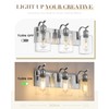 JAZAVA 3-Light Bathroom Vanity Light, Brushed Nickel Wall Sconce, Modern