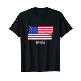Virginia State Vintage USA Flag T-Shirt