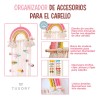 Organizador Macramé Arcoíris Para Moños Decoración Niña