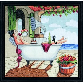 Design Works Crafts Kreuzstich Stickpackung Mein freier Tag, Zählmuster