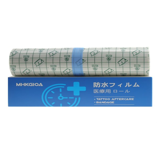 Tattoo Aftercare Bandage - waterproof second skin tattoo bandage - 3.94 in x 10.94 Yard tattoo cover up tape - tattoo bandage roll - tattoo second skin