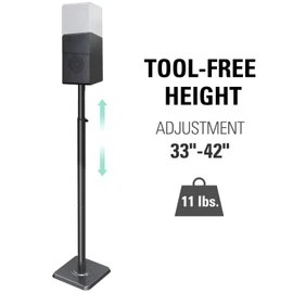 Mounting Dream Speaker Stands Height Adjustable for Satellite & Small Bookshelf Speakers, Set of 2 Floor Stand Mount for Bose Polk JBL Sony Yamaha and Others - 11LBS Capacity MD5402