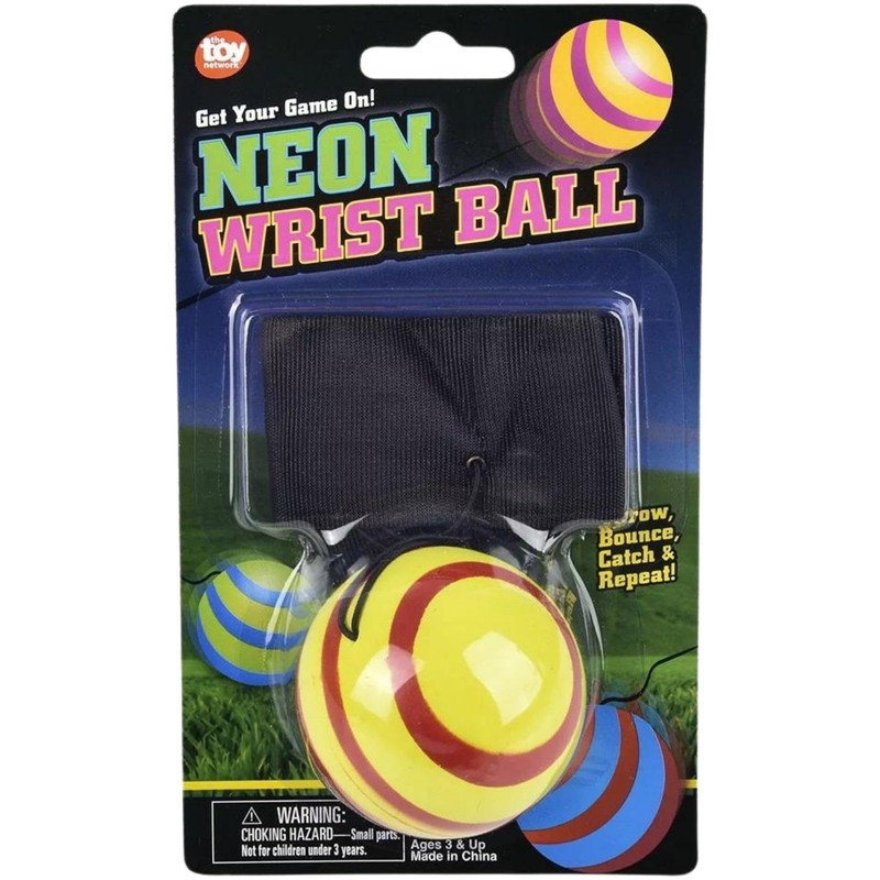 Rhode Island Novelty 2.25" Neon Wrist Band Return Ball 12