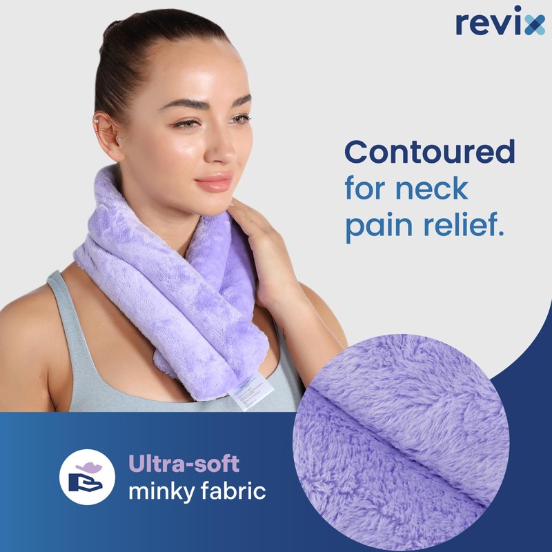 REVIX Neck Heating Pad Microwavable Heated Neck Wrap with Moist