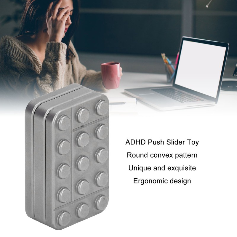 Metal ADHD Autism Push Slider Toy Adult Office Desk Anxiety