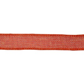 Ribbonitlux Honey Peach Burlap Wired Ribbon, 1 inch x 20 Yards, Wired Edge Burlap Ribbon for Gift Wrapping, Big Bow, Wreath, and Christmas Tree Decoration