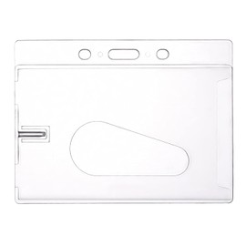 ID Card Holder Credit Card Holder Protective Case Hard Plastic Transparent / Clear with Thumb Slot for ID Cards Credit Cards and Much More