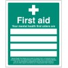 Caledonia Signs 25999H Your mental health first aiders are,Multi Color,250