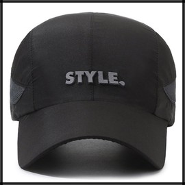 White Fang CZA086 Mesh Sports Hat, Adjustable, UV Protection, Simple, Men's, Women's,, Black