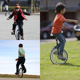 TCUDCKI Unicycle for Adults Adjustable Seat with Unicycle Stand for Fun Fitness Exercises Balance Training Circus Performances (Black, 20")