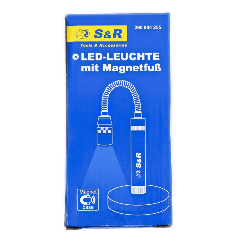 S&R Magnetic LED Lamp, Flexible Torch with Magnetic Base for