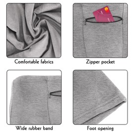 LUEXBOX Pocket Underwear for Men with Secret Hidden Pocket, Travel Boxer Briefs, XX-Large Size 2 Packs (Grey)